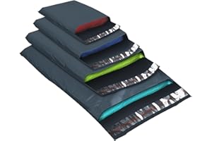 YUNJU 100x Grey Mailing Bags - Mixed Sizes, 100% Recyclable Parcel Bags, Self-Seal Postage Bags for Clothes - Strong & Sealable Plastic Envelopes, Ideal for Large to Small Postal Packing Shipping Posting