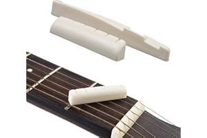 ZLXFT Parti in Osso per Chitarra,Ponte in Osso per Chitarra,Parti in Osso per Chitarra Classica Folk a 6 Corde,Dado Sella per Chitarra,Sella per Chitarra Acustica,Accessori per Chitarra