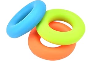GRASSLANDY Allenamento Dita Anelli Grip Potenziamento Dita Gomma Rinforzo Impugnatura Mano Silicone per Pianoforte Chitarra Terapia Fisica Sollievo Dallo Stress e Arrampicata su Roccia 3 Livelli di Resistenza