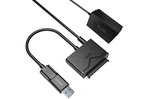 BENFEI USB 3.0 till SATA-adapter, 2-i-1 USB C/USB 3.0 till SATA III hårddiskadapter för 2,5 tum/3,5 tums HDD/SSD-hårddisk och
