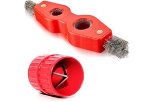 YYWENTING Pipe Deburring Tool,Plumbing Tools,Copper Pipe Cutter,4-in-1 universal pipe deburring tool set,inner hole and outer edge deburring device with cleaning brush, suitable for copper/PVC/PPR/aluminum