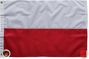 TCTOHZNG Polski Flaga 90 x 150 cm - Szyte Paski 210D Heavy Duty Poliestrowa Na Zewnątrz Nylonowa Mosiężne Przepustki