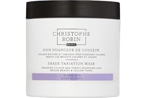 Christophe Robin Shade Variation Mask - Baby Blonde 250ml.Deep Conditioning Treatment for Blonde Hair– Instantly Neutralises Brassiness & Yellow Tones - 96% Natural ingredients