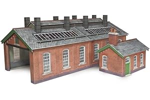 Metcalfe Double Track Engine Shed & Workshop OO Gauge Card Kit