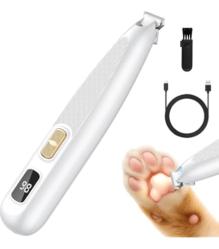 Rasoio Elettrico Silenzioso Per Zampe Di Cani E Gatti – Con Luce LED, Taglio Sicuro E Delicato Per Aree Sensibili - 3