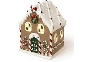 Salubrito Elektryczna lampa zapachowa na Boże Narodzenie, ceramiczna lampa zapachowa do wosku zapachowego, podgrzewacz wosku do olejków eterycznych, olejek zapachowy, na zimę, urlop, urządzenie do