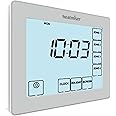 Heatmiser TM4 V2 230v 4 Channel Time Clock 7 Day Timer Programmer Touch Screen Thermostat Works With Heatmisers UH8 Wiring Centre Ideal for Zone Control and Scheduling.