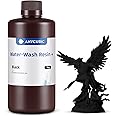 ANYCUBIC Water Washable 3D Printer Resin, 405nm High Precision UV-Curing 3D Resin, Low Shrinkage Standard Photopolymer Resin for 8K Capable LCD DLP 3D Printing(Black, 1000g)