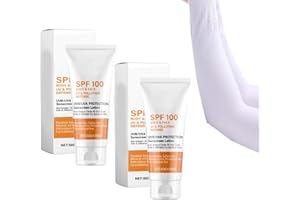 Landrain 2 Stück Sonnencreme LSF 100, Nicht-Fettend Sonnenschutzcreme, Wasserfest Sonnenblocker SPF 100 Sonnenschutz
