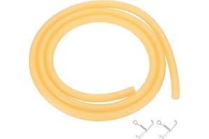 PATIKIL 1 m, naturalna rurka z gumy lateksowej, 5 mm ID x 5/16 cala (8 mm) OD Sling Shot gumowa rurka z zaciskami do ćwiczeń, rozciągania, laboratorium, domowej rurki węża