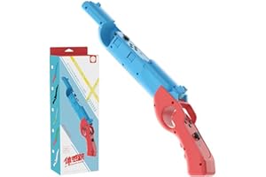 YOMADFUN Game Gun Griff für Nintendo Switch Joycon, Gun Joycon Manette de Jeu für Splatoon 1-3 Komfort Griffhalter Kompatibel mit Switch Shooting & Hunting Games - Bleu