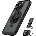 Anker MagGo Magnetic Case with 360° Soft Silicone Ring Stand for iPhone 13/14, Slim and Durable MagSafe-Compatible Protective Cover, 2-in-1 Shockproof Case Exclusively for iPhone 13/14 Black