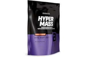 BioTechUSA Hyper Mass - Integratore di massa con miscela di carboidrati e proteine | Creatina micronizzata | Senza glutine, 1 kg, Caramello salato
