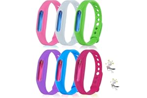 Mosquito Repellent Bracelets, PandyCare 6 Pcs Silicone Insect Repellent Mosquito Bands, Insect Bracelet Killer for Adults & Kids Outdoor - 100% Natural Ingredient, Protection Insects up to 480 Hours