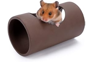 Niteangel Keramik Hamster Tunnel & Röhren Versteck - für Zwergrobo Syrische Hamster Mäuse Ratten oder andere Kleintiere (Tunnel - Groß)