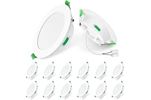 ‎ALUSSO LED Einbaustrahler 230V Ultra Flach Dimmbar 5W 400 Lumen Deckenspots, Warmweiß 3000K Neutralweiß 4000K Kaltweiß 6500K Einbauleuchten, IP44 Deckenstrahler für Badezimmer Küche Wohnzimmer, 12er Set