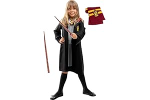 Funidelia | Kostium Hermiona Granger dla dziewczynek Gryffindor Czarodzieje Filmy i seriale Hogwarts - Strój dla dzieci i zabawne akcesoria na imprezy karnawał i Halloween - Siwy/Srebrny