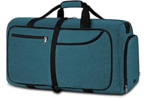‎NEWHEY NEWHEY Reisetasche Groß 40L 65L 80L 100L 120L Faltbare Reisetaschen Leichte Sporttasche für männer mit Schuhfach für Weekender Herren Damen Duffel Taschen Schwarz
