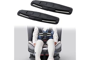 BAOSROY Abschnallschutz Kinder,Abschnallschutz,Abschnallschutz Kindersitz,Clip Gurt,Sicherheitsclip,Sicherheitsclip Kindersitz,für Autositz,Kinderwagen und Hochstuhl,Schwarz,2 Stk