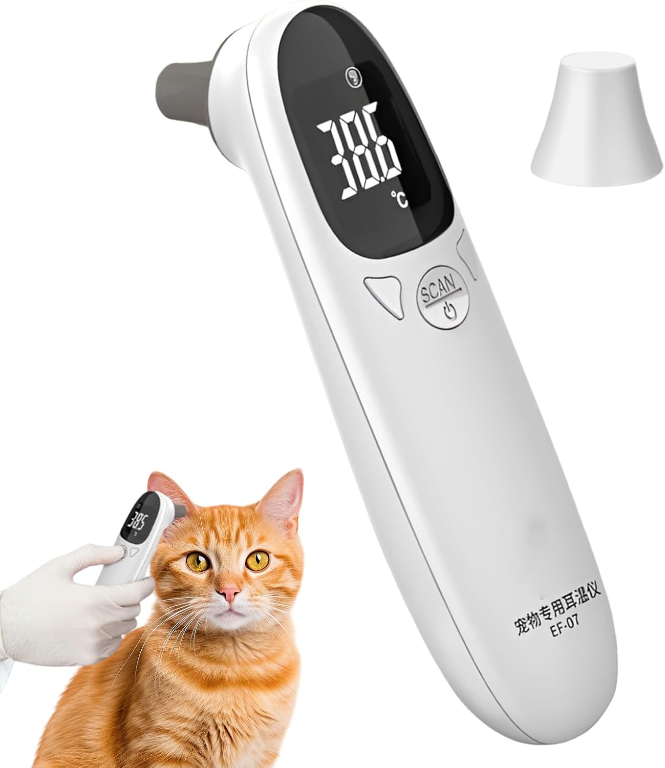 Termómetro Veterinario Sin Contacto Para Animales, Medición Electrónica Rápida De Temperatura Corporal, Adecuado Para Perros, Gatos Y Otros Animales Domésticos, Perfecto Para Hogares