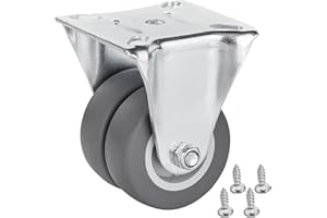 SOTECH Ruota Fissa (Ø 50 mm - Capacità di Carico 100 kg - Piastra a Vite: 60 x 60 mm) / per Ampliare il Cassettone del Letto, per Estraibili o Cassetti