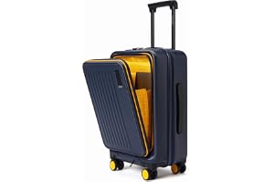 MOKOBARA Transit Cabin Pro 15.6 Inch Laptop Trolley Bag 56cm 40L Blue | Lightweight Polycarbonate Hardshell Front Tech Compartment TSA Lock Premium Zippers 8 Silent Ninja Wheels 3-5 Days Trip