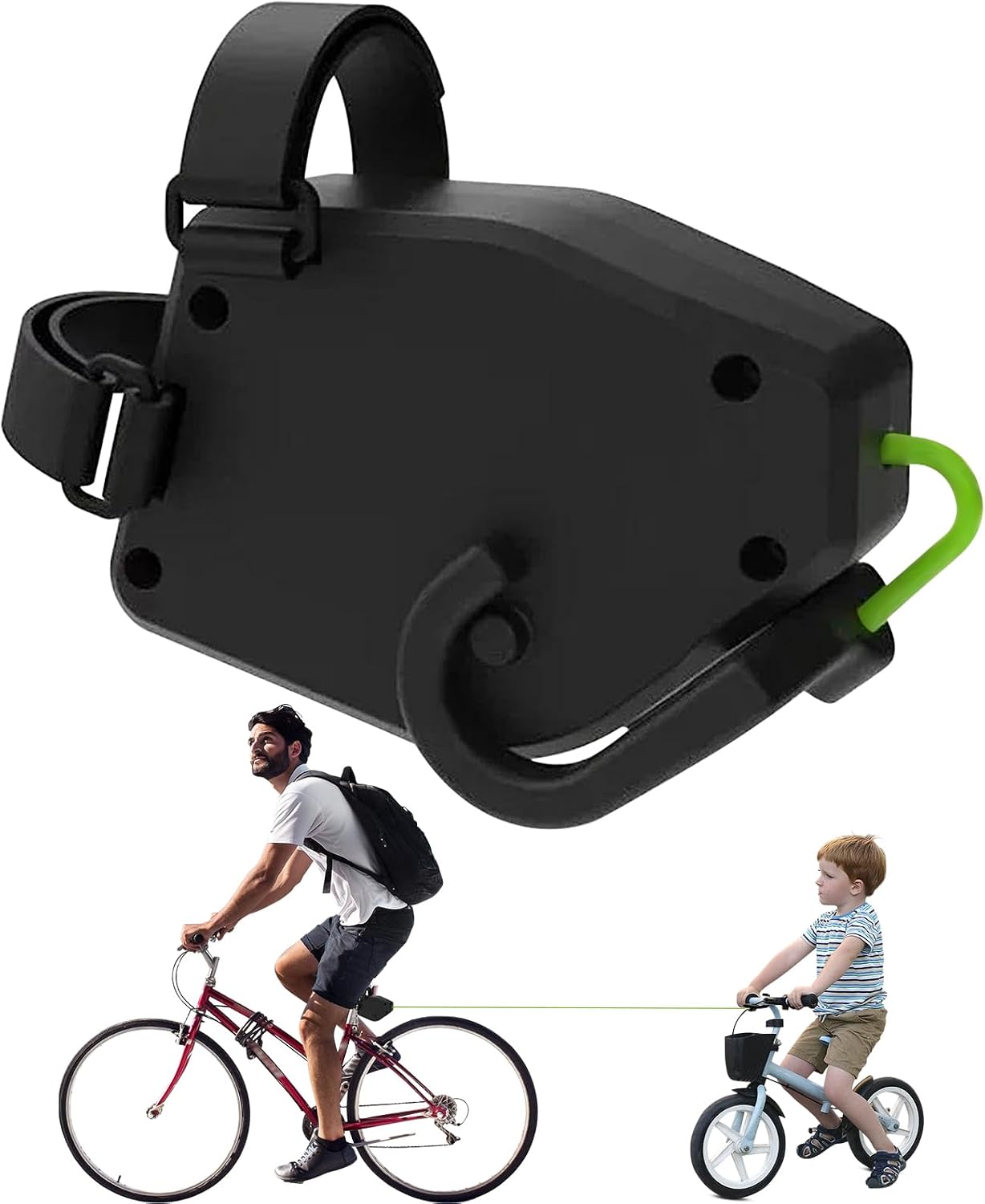 Tire de la Bicicleta Cuerda de Remolque retráctil para Bicicleta Barra de tracción Accesorios del Sistema de Remolque para Bicicleta de montaña, Bicicleta, Capacidad de Carga 90 kg