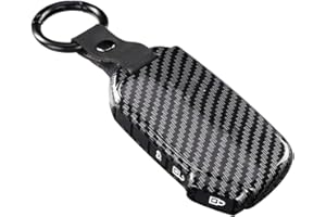 ‎ONTTO ontto Autoschlüssel Hülle Cover Passt für Kia Sportage R GT Stinger GT Sorento Ceed CD Cerato Forte 2018-2021 ABS Schutzhülle Schlüsselhülle Schlüsselanhänger Schlüsselbox 3 Tasten-Kohlefaser schwarz