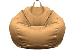 CHICKWING Puff Pera sin Relleno para Adultos y Niños, Chickwin Exterior y Interior Bean Bag Bolsa de Frijol para Silla Tumbona Perezosa Funda para Sillón Cubierta de Sillón (Camello,XL)