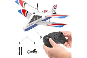 Ushining Avion Télécommandé, 2,4 GHz Avion RC Rechargeable avec Gyroscope Intégré, Matériau Léger et Durable, Facile à Piloter, Avion RC pour Enfants, Cadeau pour Garçons et Filles de 8 à 14 Ans (990)