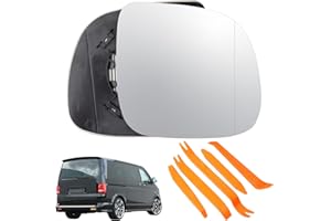 ‎BOUGPENG Spiegelglas Ersatz für VW T5 (2010-2015) T6 (2016-2021) VW Transporter Caravelle(2014-2018) beheizbar Ersatzspiegelglas Beifahrerseite Außenspiegel Rückspiegelglas Seitenspiegelglas(Rechts)
