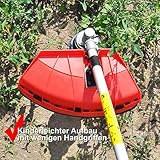 HECHT Elektro-Motorsense 1445 Rasen-Trimmer Freischneider (1400 Watt, inkl. Fadenspule, 3-Zahnmesser und Tragegurt) - 5