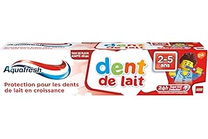 Aquafresh Dentifrice Dents de Lait, Pour Des Enfants Âgés 2 à 5 Ans, Goût Menthe Douce Adapté Aux Enfants, 50 ml