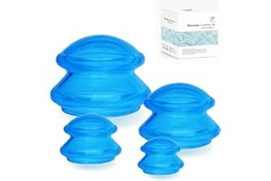 FUNXIM Schröpfgläser silikon, Ultra Clear Silikon Schröpfen Anti Cellulite Cup, Vakuum Schröpfen zur Reduzierung von Cellulite und myofaszialen Freisetzung for Masseur und Heimgebrauch