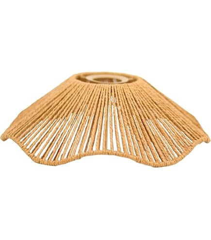 Abat-Jour En Corde Tressée Main - Style Rustique Pour Plafond Ou Table - Décoration Maison - Noir