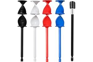 FONGYEUEWY 5 Pcs Paint Mixer for Drill, Epoxy Resin Mixer Paddles with Extension Rod, Paint Mixer Drill Mixer Attachment Mixing Tool for Mixing Epoxy Resin, Paint, Pigment, Glaze (Colorful, 5 Pcs)