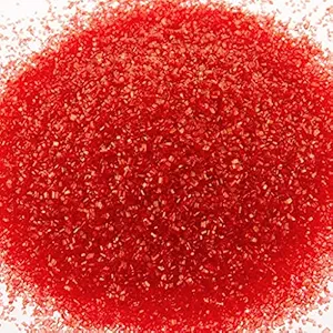 OhhSome [1KG] Sugar Size Crystal Sand red Decor Stone Colourful Stone .Stone For Aquarium Landscape & Multi Purpose Pack