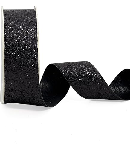 POPOYU Nastro di Raso, 30mm x 23 Metri Nastro Nero Satinato per Artigianato Natale Decorazioni, Adatto per Confezionare Regali, Feste di Compleanno, Matrimoni, Abbellire e Tanti Altri