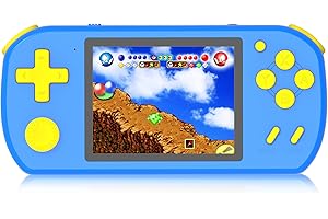 KAVOYI Handheld Games Consoles for Kids Preloaded 218 Retro Video Games, Portable Gaming Player with Rechargeable Battery 3.0" LCD Screen, Mini Arcade Electronic Toy Gifts for Boys Girls, Blue