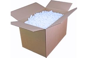 BrightPocket Packaging Packing Peanuts 1.5 Cubic Feet Ft Biodegradable EcoFlo Protective Postal Void Filler Packaging Loose Foam Fill Chips for Fragile Items