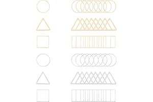 UNICRAFTALE 36pcs 3 Styles 304 Bijoux en Acier Inoxydable Connecteur Lien Anneaux Triangle & Carré & Anneau Réglage Connecteurs Or Acier Inoxydable Couleur Bijoux Liens pour la Fabrication de Bijoux