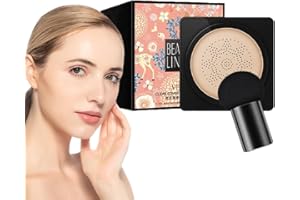 REJCKIMS Wonderninelife Beauty Cream, Cushion Cc Cream, Air Cushion Base, Water Feeling Flawless BB Moisturizing Oil Control (1PCS-Lvory)