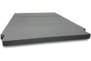 Alanpur® Universal Kaltschaum Falt Klappmatratze VW T4 T5 T6 T6.1 Multivan Camper Van Reisemobil California Beach Caravelle Transporter Faltmatratze Bezug Grau 148x186x8