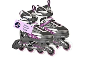 HUDORA Inliner MIA/Leon - Patines en línea para niños, Adolescentes y Adultos - Varias Tallas - Patines para Hombres y Mujeres - Patines en línea Talla Ajustable