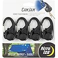 Nite Ize NCJ-01-4R3 CamJam Cord Tightener Plastic Tie Down Mechanism, 4-Pack Without, Black