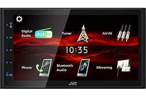 JVC KW-M180DBT - 17,3 cm (6,8") digital AV-mediamottagare med snabbstart och Android USB (4 x 45 W, DSP, DAB+/FM, BT, 3 förut
