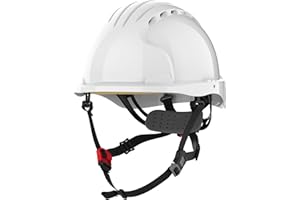 JSP Elmetto di Sicurezza EN 397 e EN12492 EVO, 5 Dualswitch, per Utilizzi in Quota e Industriali, Ventilato, Bianco (AKS270-000-100)