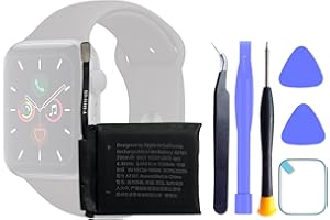HIGHAKKU Batterie de Remplacement A2181 Compatible avec Apple Watch SE (GPS+Cellular/GPS) 44mm Model A2352,A2354,A2356 with Tools