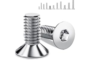 YOOPIN M5 Senkkopfschrauben 120 Stück, M5x10mm Edelstahl Senkkopfschrauben, Edelstahl A2 V2A Senkkopfschrauben M5, DIN 7991 Senkschrauben mit Innensechskant Vollgewinde für Maschinen, Geräte und Möbe