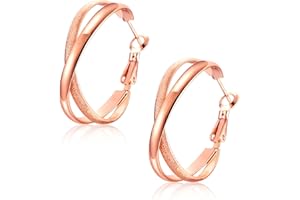 ITESSY Sterling Silver Hoop Earrings for Women Girls, Dainty Silver Hoops Earrings│Hypoallergenic Minimalist Modern Hoop Earrings│Birthday Anniversary Christmas Jewellery Gift